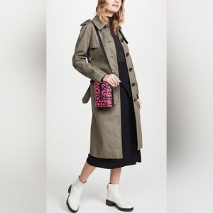NWT Officina del Poggio miniature safari bag in fuchsia leopard